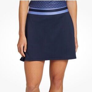 Lady Hagen sz XL Navy Pleated Contrast Pull-On Skort New